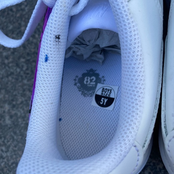 Nike Air Force 1 Triple White DH2920-111 Youth Size 5Y  Shoes Costume Made - Picture 9 of 10